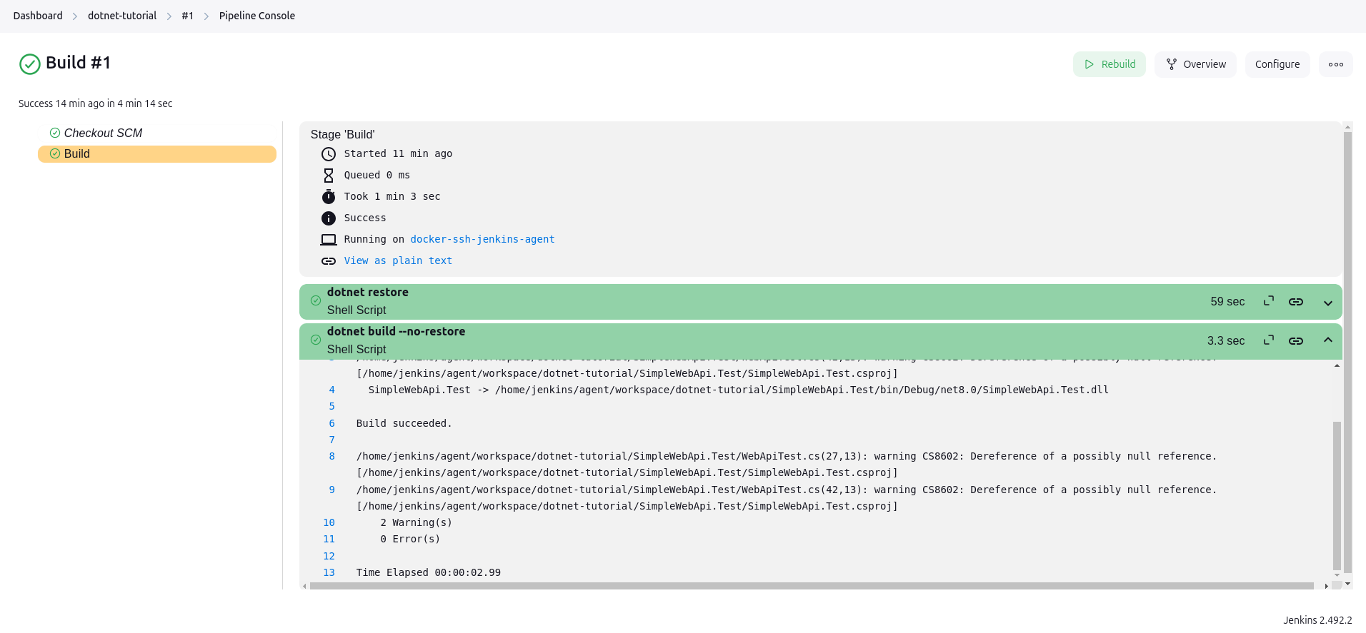 Build stage overview