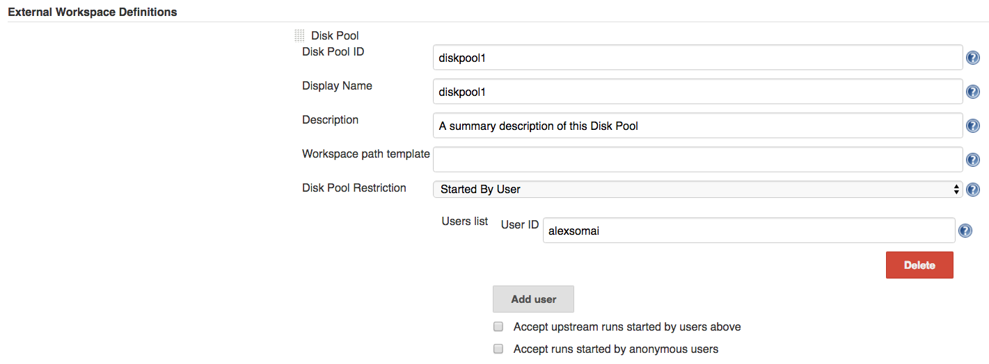 Disk Pool Restriction By User restriction by user