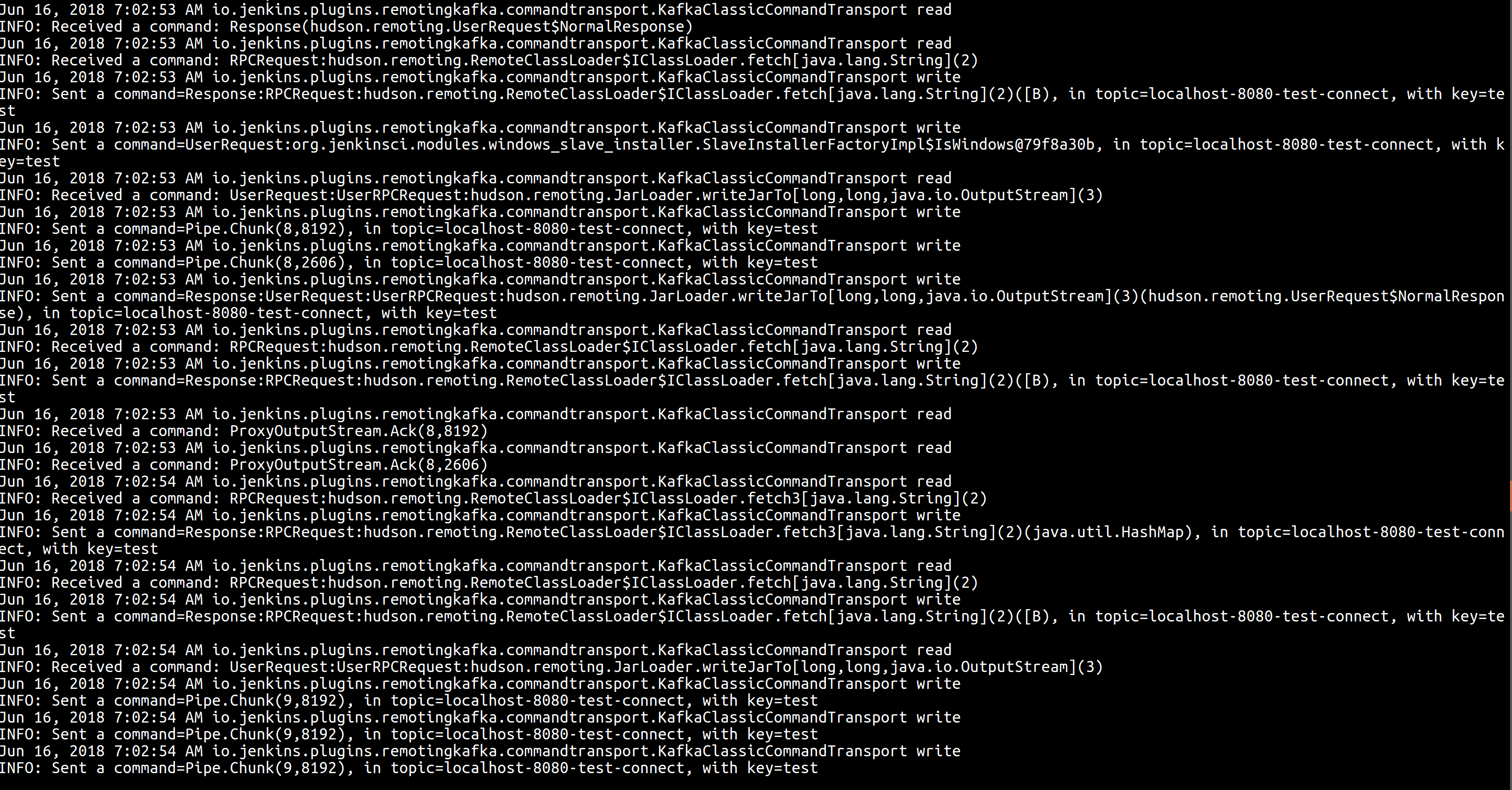 Kafka communication between controller and agent kafka commands